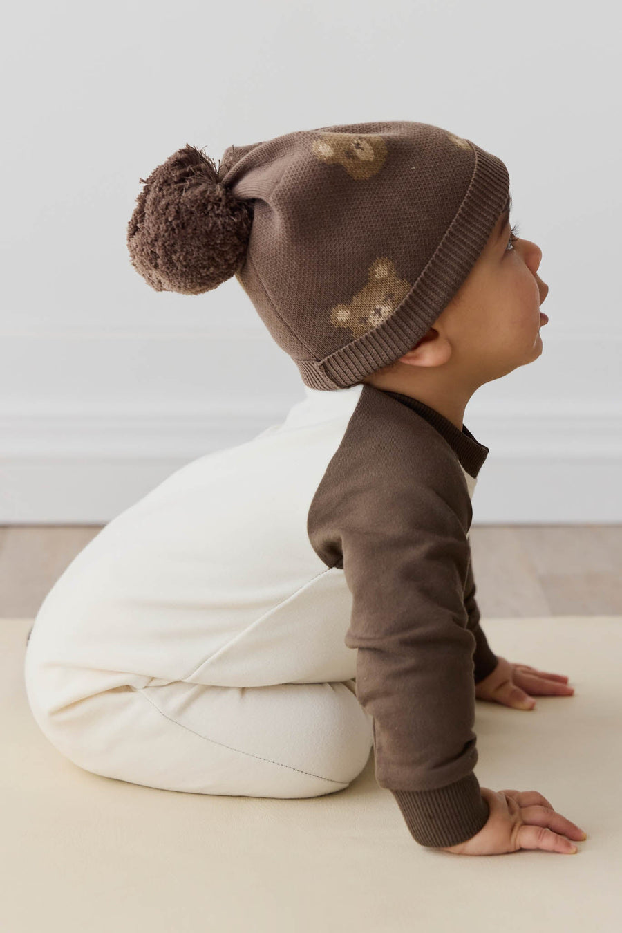 Organic Cotton Tao Sweatshirt Onepiece - Cloud Bobbie Bear Childrens Onepiece from Jamie Kay USA