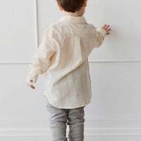 Isaiah Shirt - Coastal Stripe Cloud Childrens Shirt from Jamie Kay USA