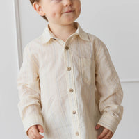 Isaiah Shirt - Coastal Stripe Cloud Childrens Shirt from Jamie Kay USA