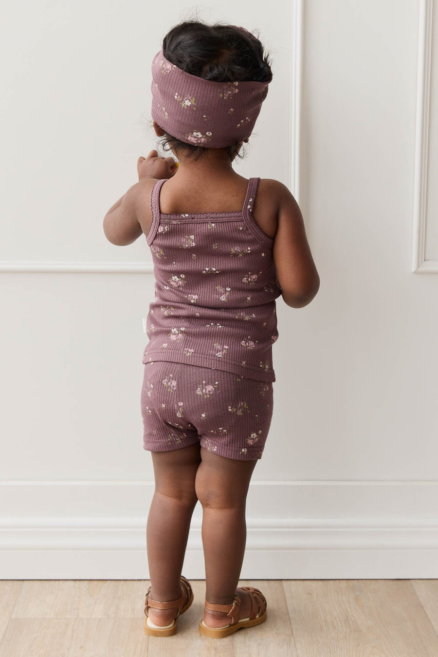 Organic Cotton Modal Singlet - Petite Fleur Childrens Singlet from Jamie Kay USA