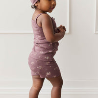 Organic Cotton Modal Singlet - Petite Fleur Childrens Singlet from Jamie Kay USA