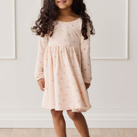 Organic Cotton Tallulah Dress - Meredith Morganite Childrens Dress from Jamie Kay USA