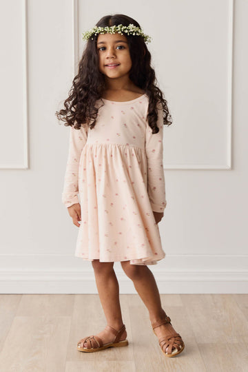 Organic Cotton Tallulah Dress - Meredith Morganite Childrens Dress from Jamie Kay USA