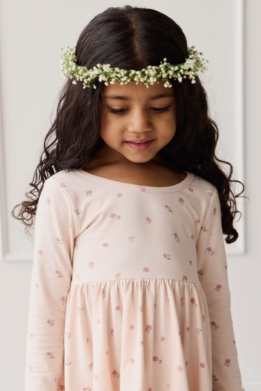 Organic Cotton Tallulah Dress - Meredith Morganite Childrens Dress from Jamie Kay USA