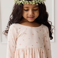 Organic Cotton Tallulah Dress - Meredith Morganite Childrens Dress from Jamie Kay USA