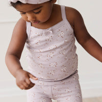 Organic Cotton Everyday Bike Short - Lulu Bloom Iris Childrens Short from Jamie Kay USA