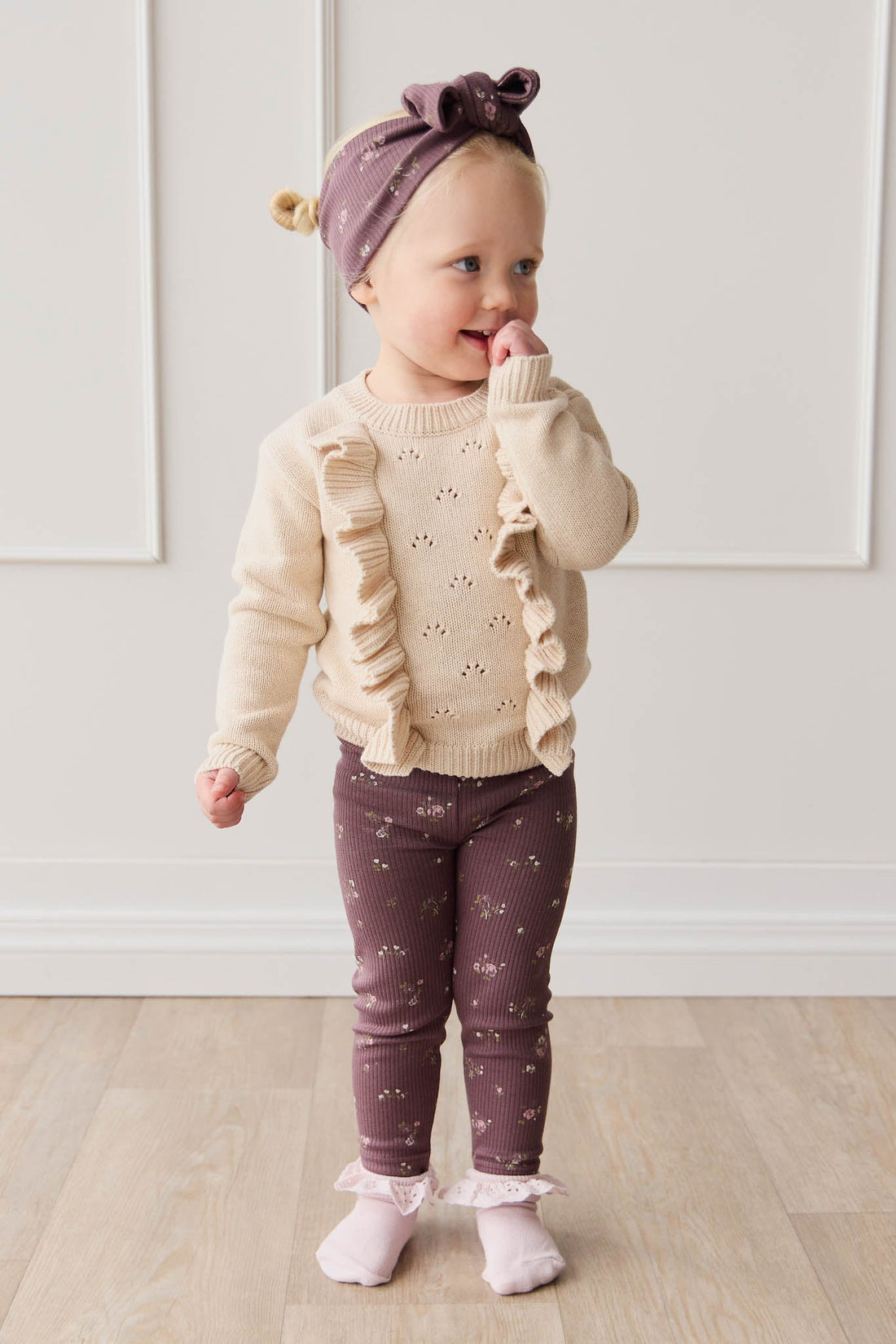 Valentia Jumper - Light Oatmeal Marle Childrens Jumper from Jamie Kay USA