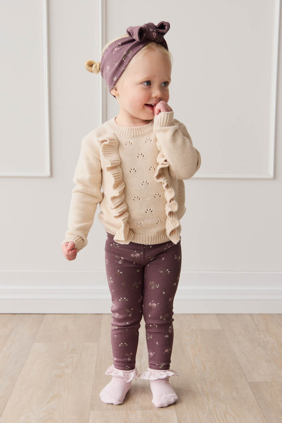 Valentia Jumper - Light Oatmeal Marle Childrens Jumper from Jamie Kay USA