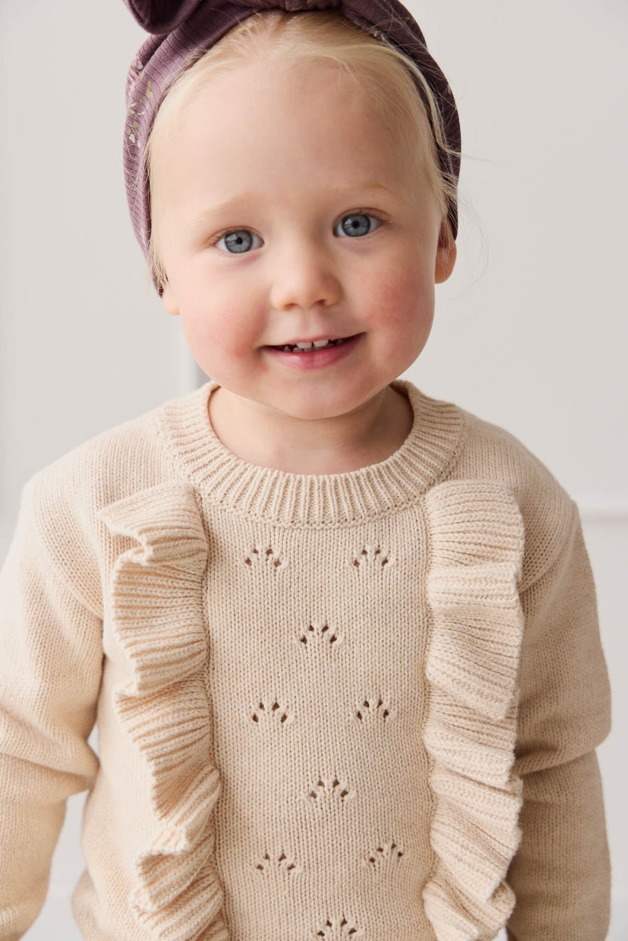 Valentia Jumper - Light Oatmeal Marle Childrens Jumper from Jamie Kay USA