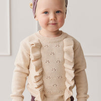 Valentia Jumper - Light Oatmeal Marle Childrens Jumper from Jamie Kay USA