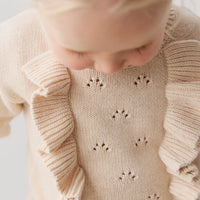 Valentia Jumper - Light Oatmeal Marle Childrens Jumper from Jamie Kay USA