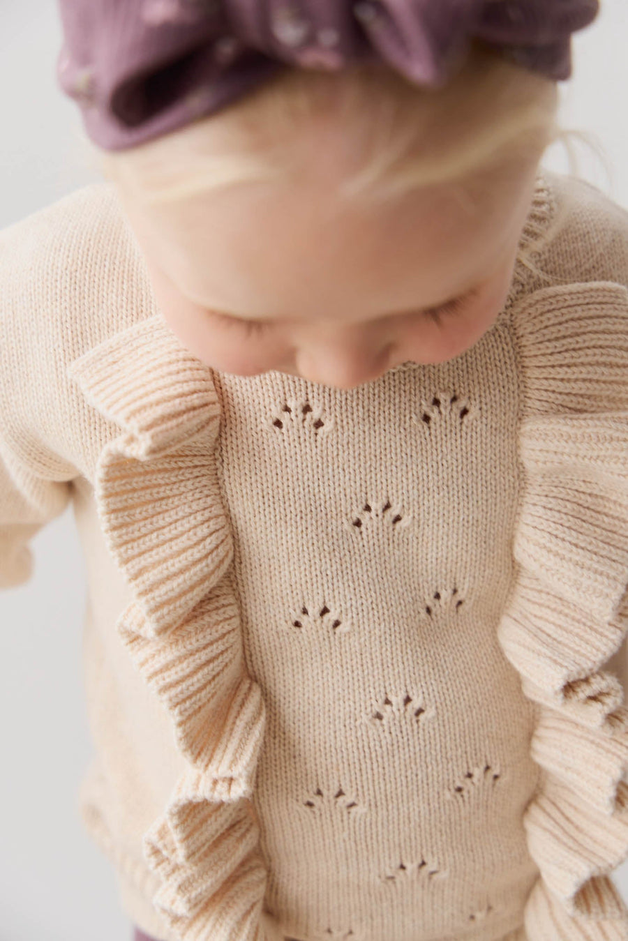 Valentia Jumper - Light Oatmeal Marle Childrens Jumper from Jamie Kay USA