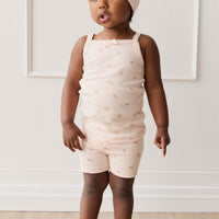 Organic Cotton Singlet - Meredith Morganite Childrens Singlet from Jamie Kay USA