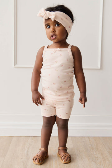 Organic Cotton Singlet - Meredith Morganite Childrens Singlet from Jamie Kay USA