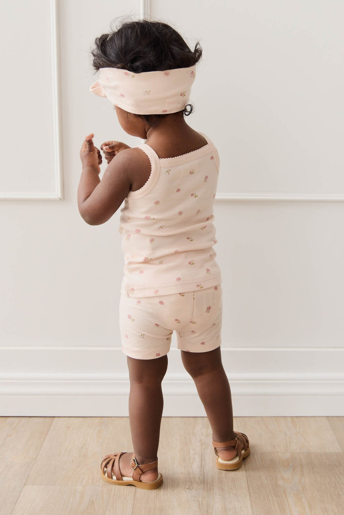 Organic Cotton Singlet - Meredith Morganite Childrens Singlet from Jamie Kay USA