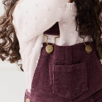 Jordie Cord Overall - Blackberry Childrens Overall from Jamie Kay USA