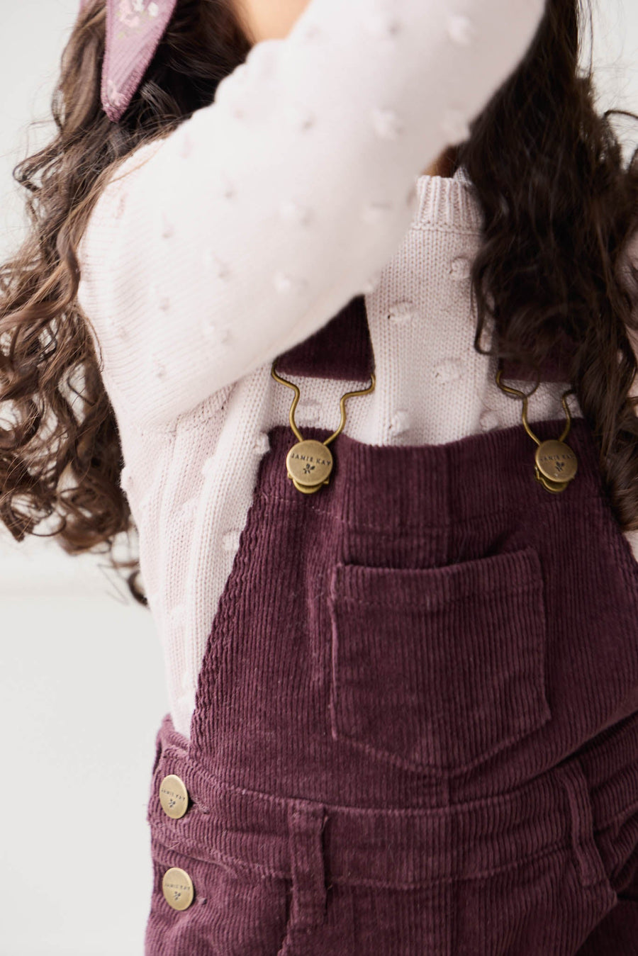 Jordie Cord Overall - Blackberry Childrens Overall from Jamie Kay USA