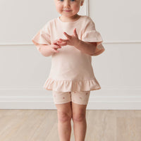 Pima Cotton Courtney Ruffle Top - Dainty Pink Childrens Top from Jamie Kay USA