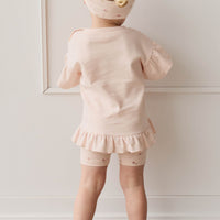 Pima Cotton Courtney Ruffle Top - Dainty Pink Childrens Top from Jamie Kay USA