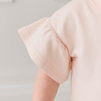 Pima Cotton Courtney Ruffle Top - Dainty Pink Childrens Top from Jamie Kay USA