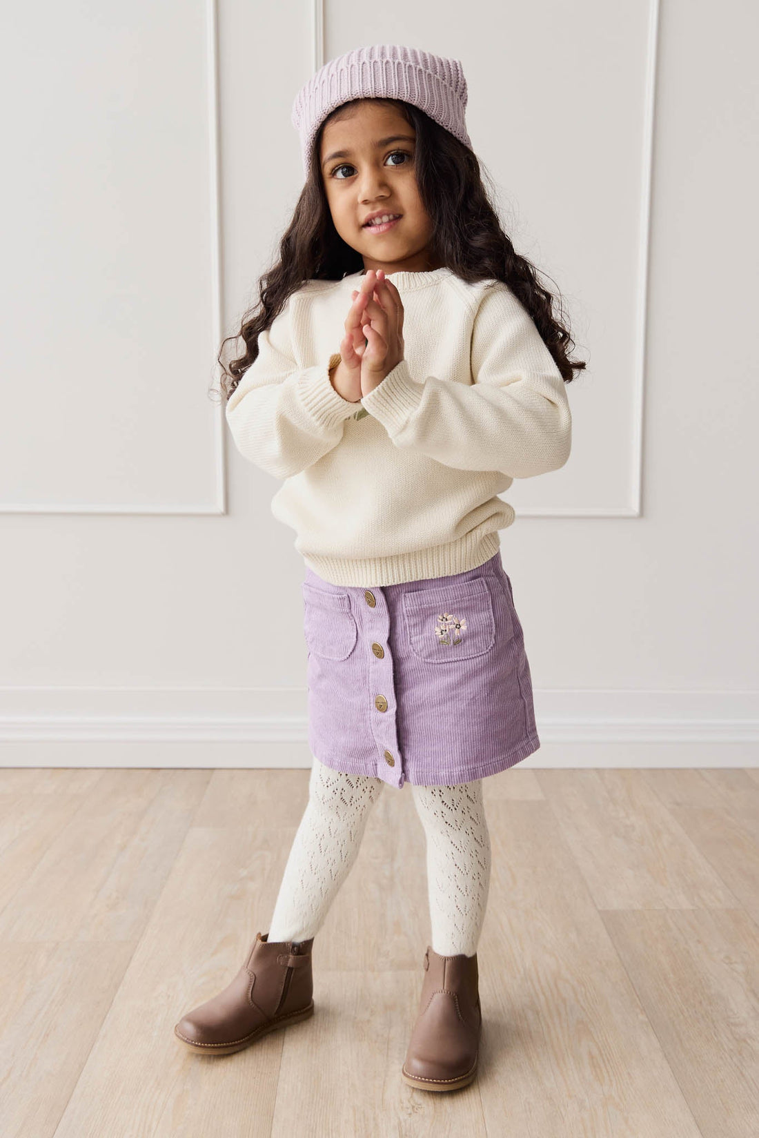 Alexis Cord Skirt - Wildflower Meadow Childrens Skirt from Jamie Kay USA