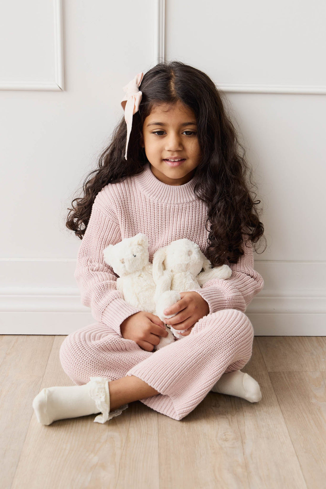 Morgan Knitted Pant - Pastel Marle Childrens Pant from Jamie Kay USA