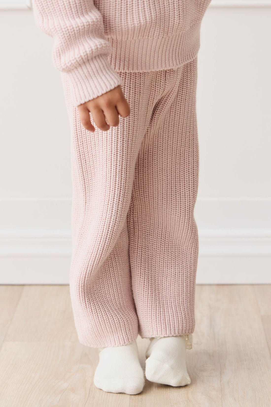 Morgan Knitted Pant - Pastel Marle Childrens Pant from Jamie Kay USA