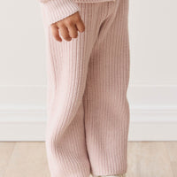 Morgan Knitted Pant - Pastel Marle Childrens Pant from Jamie Kay USA