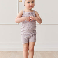 Organic Cotton Everyday Bike Short - Lulu Bloom Iris Childrens Short from Jamie Kay USA