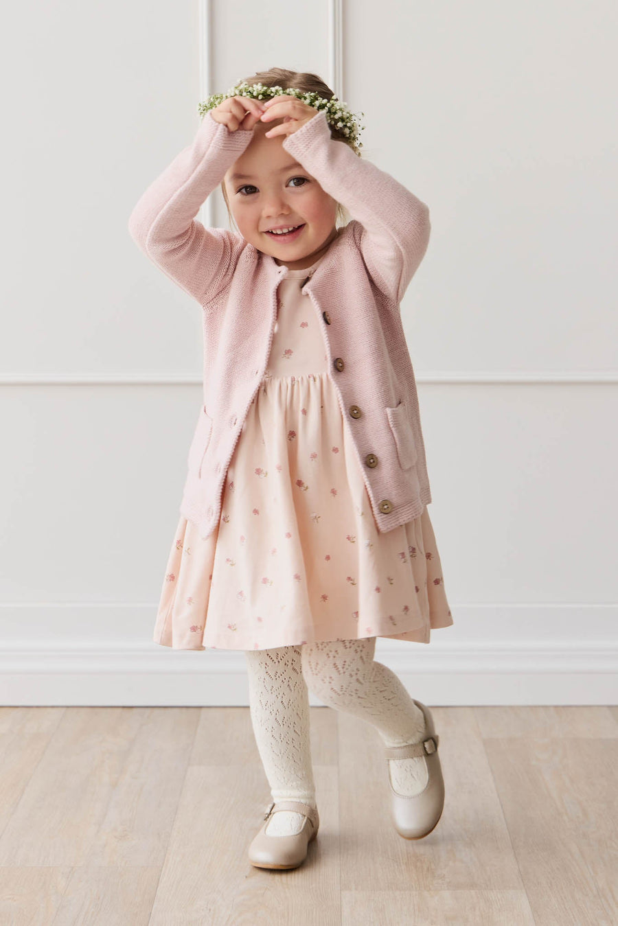 Organic Cotton Tallulah Dress - Meredith Morganite Childrens Dress from Jamie Kay USA