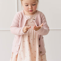 Aude Cardigan - Dainty Pink Marle Childrens Cardigan from Jamie Kay USA