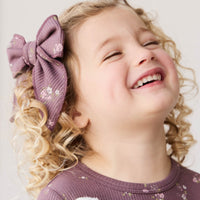 Organic Cotton Modal Bow - Petite Fleur Childrens Bow from Jamie Kay USA