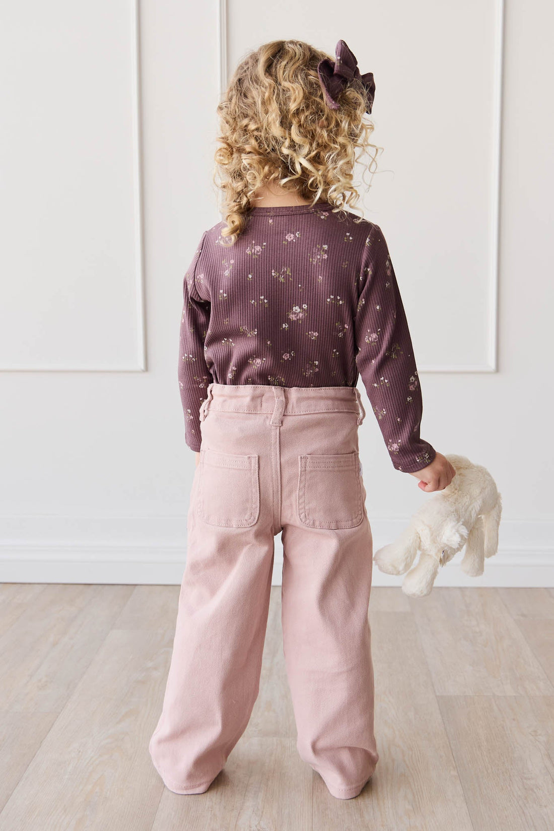 Organic Cotton Modal Long Sleeve Top - Petite Fleur Childrens Top from Jamie Kay USA