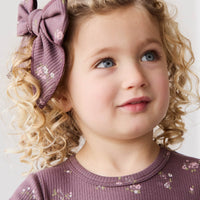 Organic Cotton Modal Bow - Petite Fleur Childrens Bow from Jamie Kay USA