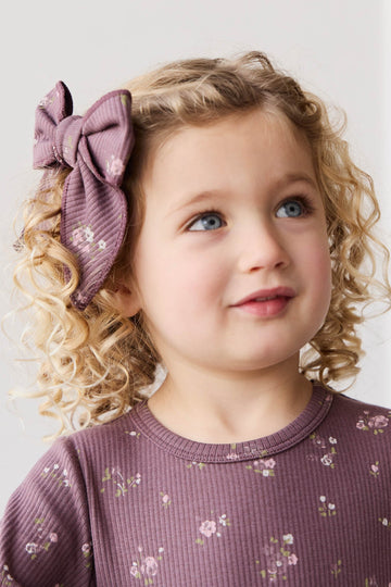 Organic Cotton Modal Bow - Petite Fleur Childrens Bow from Jamie Kay USA