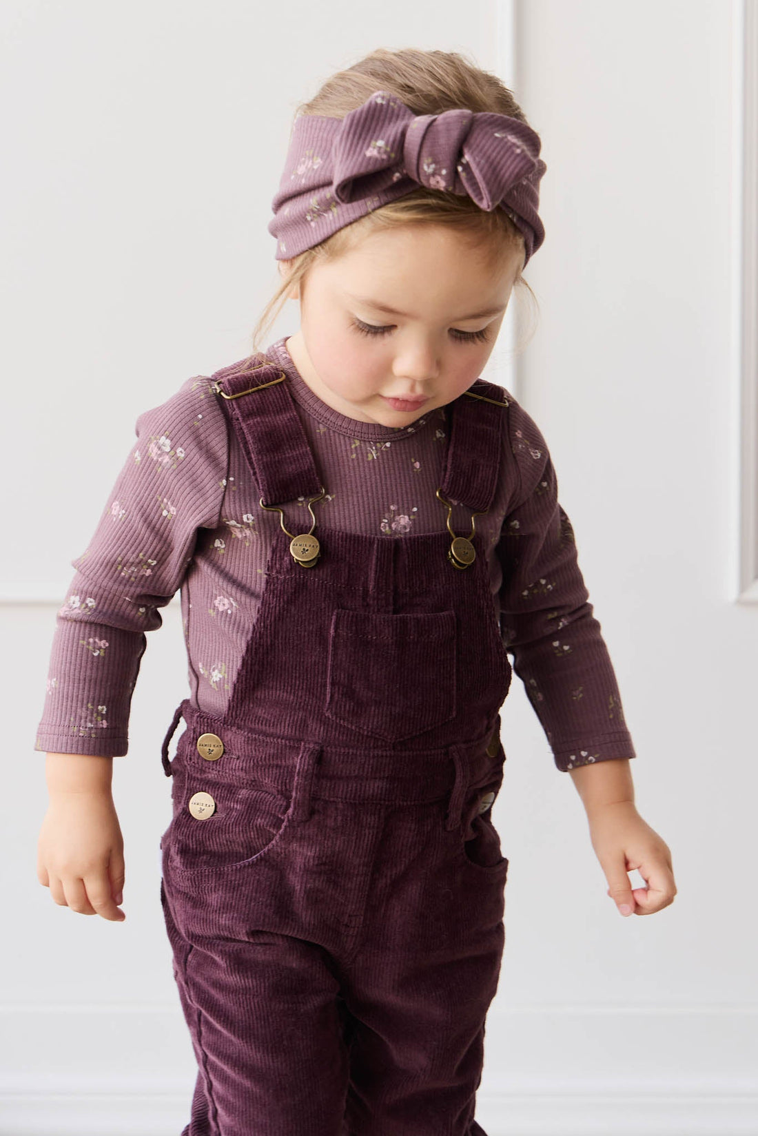 Jordie Cord Overall - Blackberry Childrens Overall from Jamie Kay USA