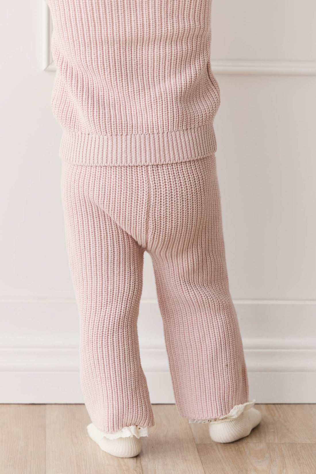 Morgan Knitted Pant - Old Rose Childrens Pant from Jamie Kay USA