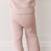 Morgan Knitted Pant - Old Rose Childrens Pant from Jamie Kay USA