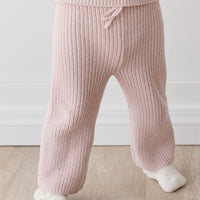 Morgan Knitted Pant - Old Rose Childrens Pant from Jamie Kay USA