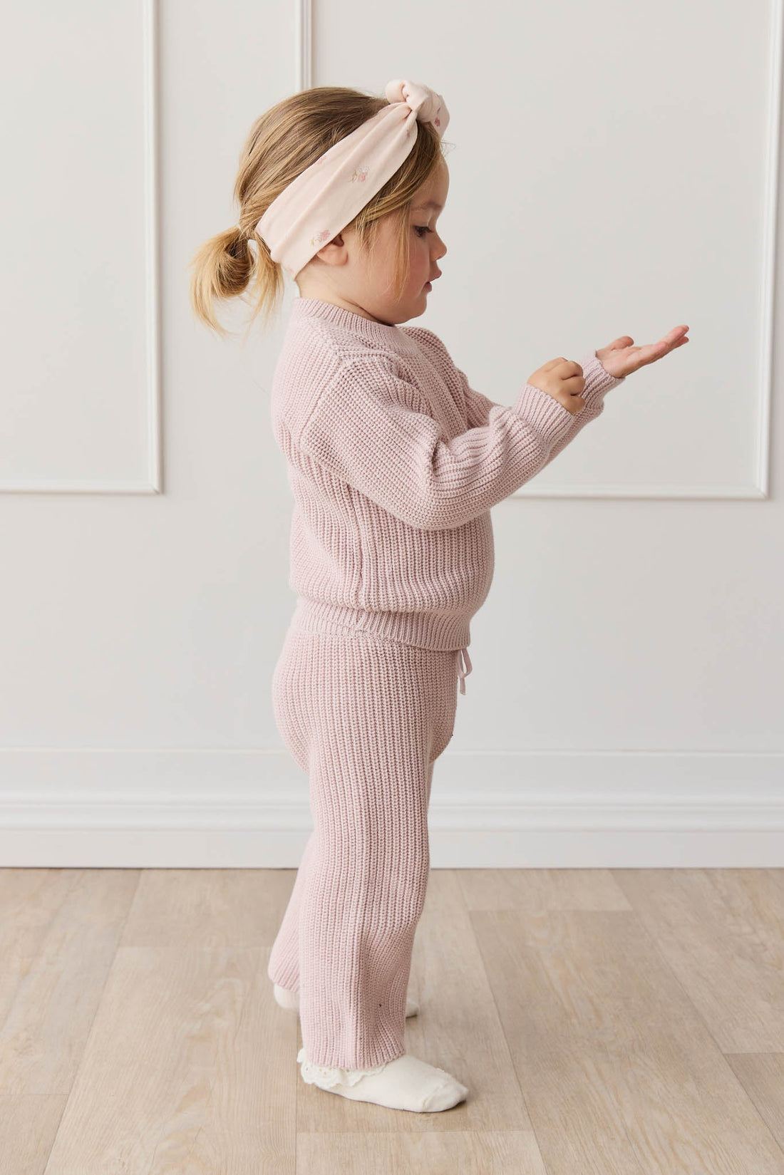 Morgan Knitted Pant - Old Rose Childrens Pant from Jamie Kay USA