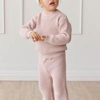 Morgan Knitted Pant - Old Rose Childrens Pant from Jamie Kay USA