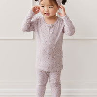 Organic Cotton Long Sleeve Top - Lulu Bloom Iris Childrens Top from Jamie Kay USA