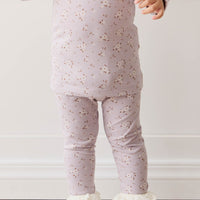 Organic Cotton Everyday Legging - Lulu Bloom Iris Childrens Legging from Jamie Kay USA