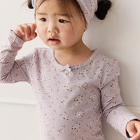 Organic Cotton Long Sleeve Top - Lulu Bloom Iris Childrens Top from Jamie Kay USA