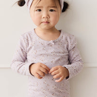 Organic Cotton Long Sleeve Top - Lulu Bloom Iris Childrens Top from Jamie Kay USA