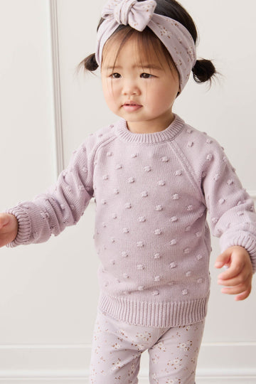 Dotty Knit Jumper - Muted Violet Childrens Jumper from Jamie Kay USA