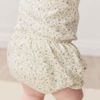 Organic Cotton Frill Bloomer - Dainty Egret Blues Childrens Bloomer from Jamie Kay USA