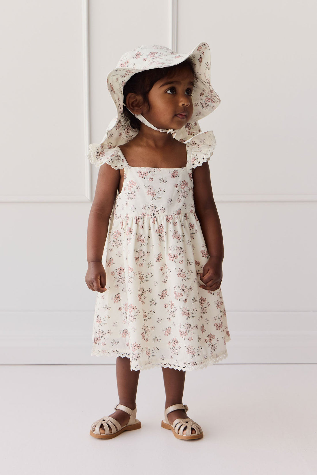 Organic Cotton Elodie Dress - Selena Blush Childrens Dress from Jamie Kay USA