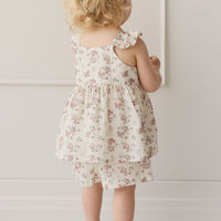 Organic Cotton Emelia Short - Selena Blush Childrens Short from Jamie Kay USA