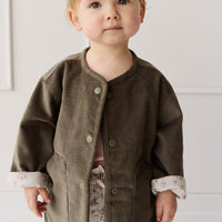 Esther Corduroy Jacket - Khaki/Selena Blush Childrens Jacket from Jamie Kay USA